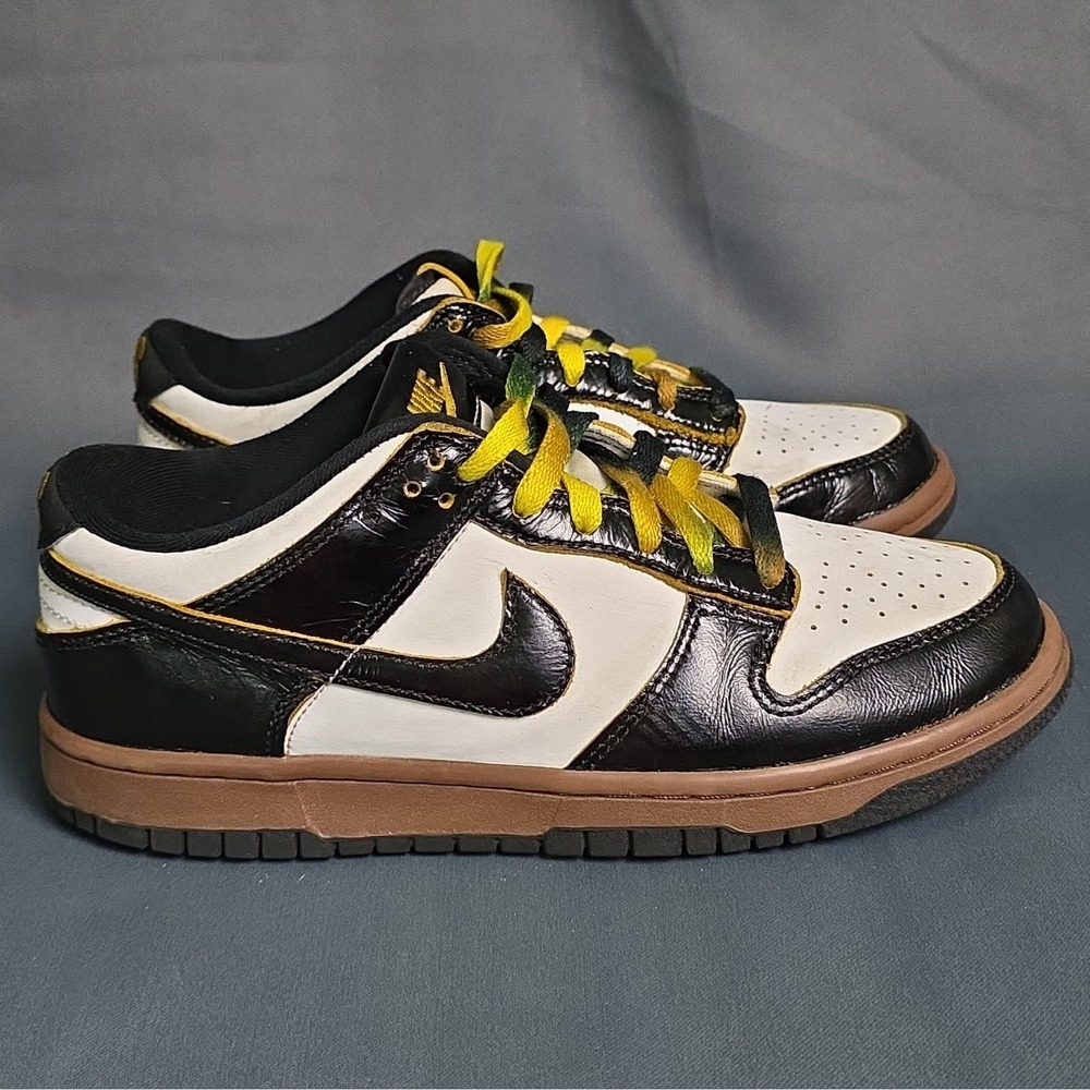 Big Kid's Nike Dunk Low‎ SE White/Bright Citron-Black HQ9294 100 Size 6Y